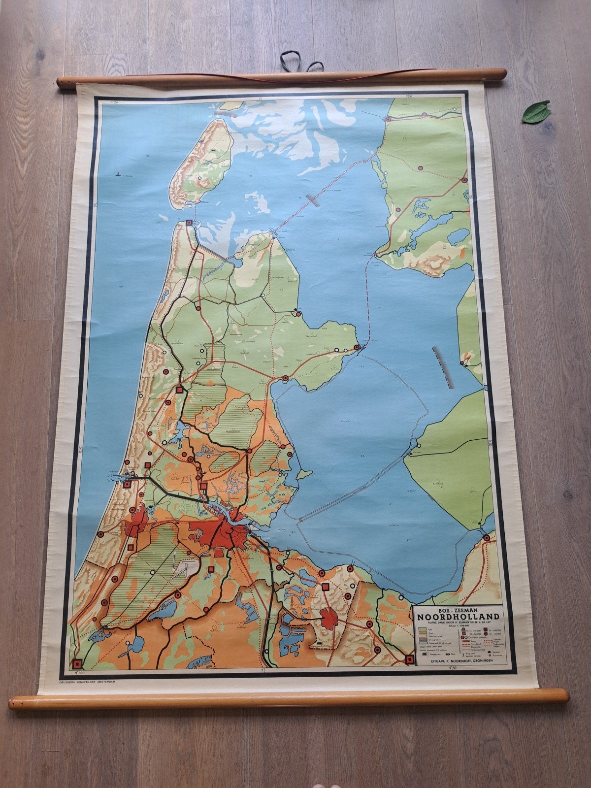 Vintage Bos-Zeeman Atlas Noord-Holland - Goede Conditie, Boeken, Ophalen of Verzenden