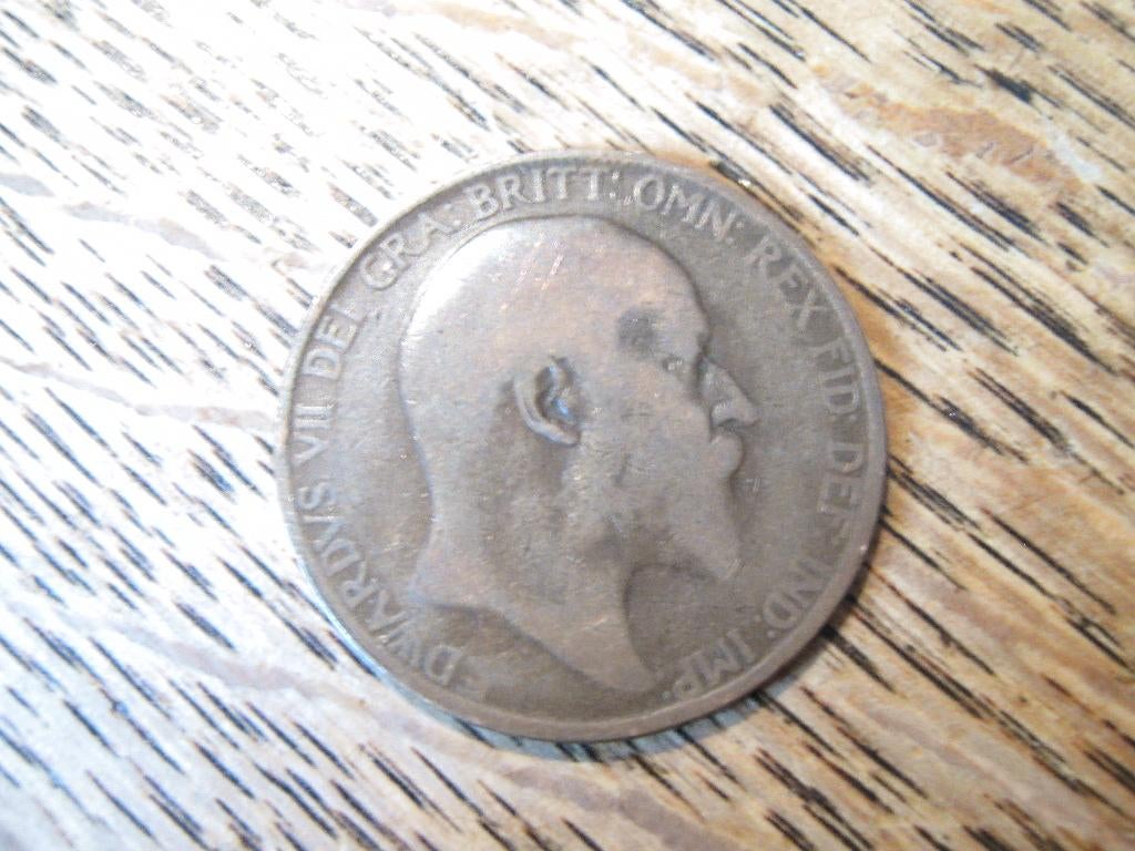 Engeland Penny 1907 koning Edward VII #172, Ophalen of Verzenden, Overige landen, Losse munt