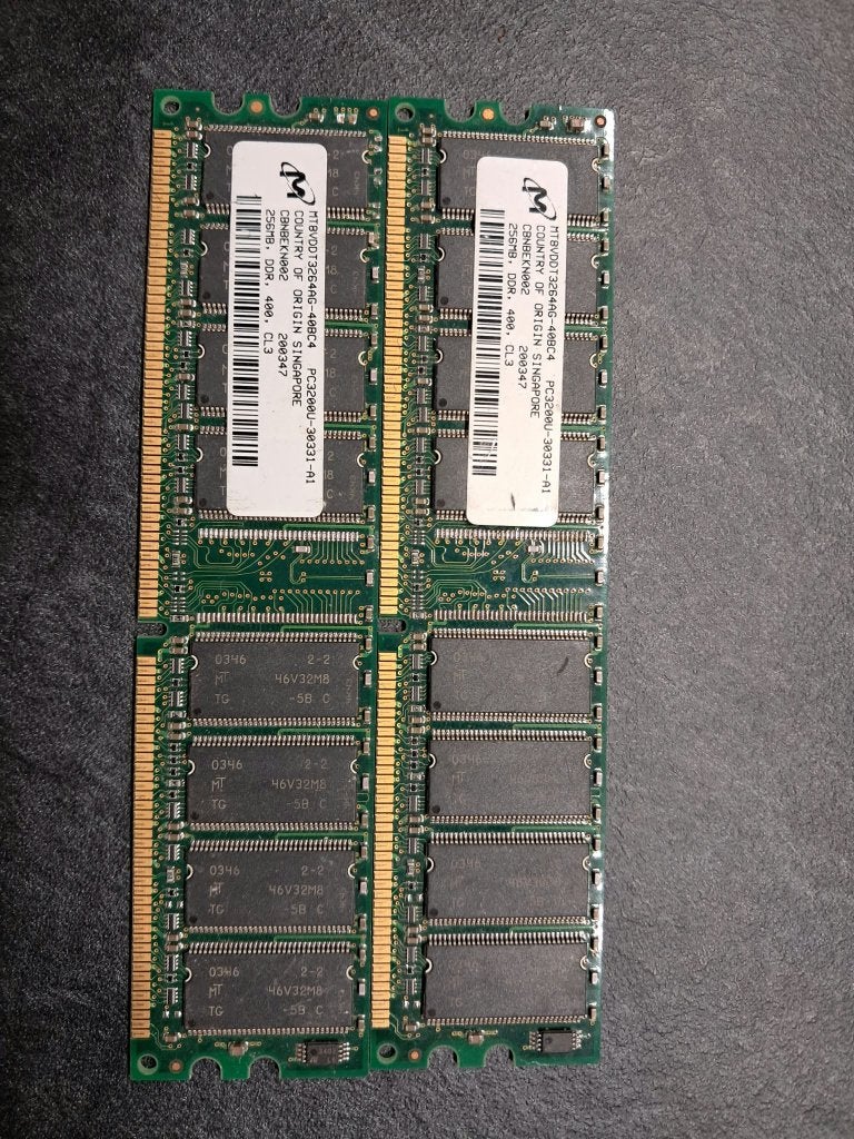 256mb ddr1, Computers en Software, Ophalen of Verzenden, DDR, Desktop, Gebruikt