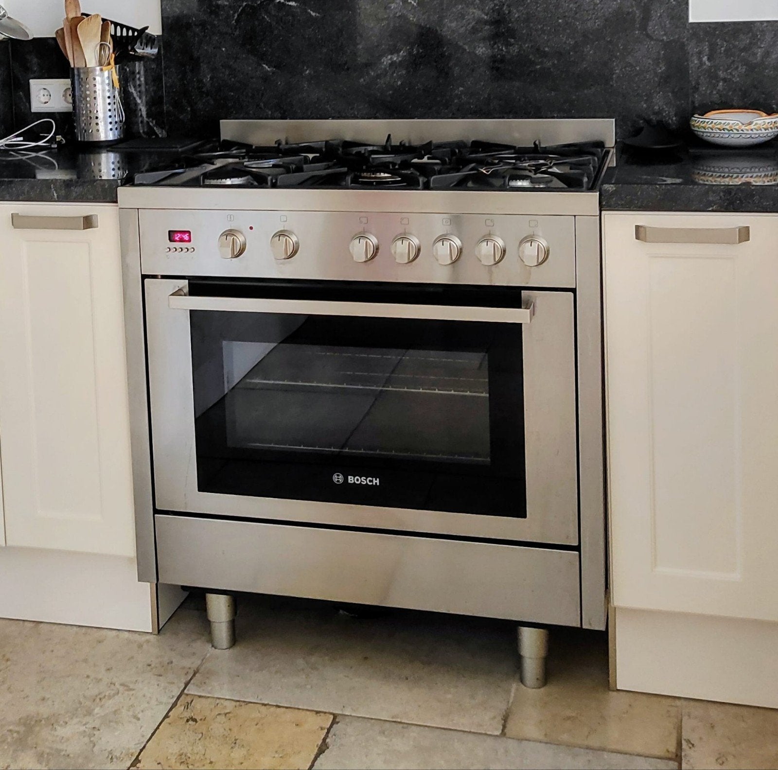 bosch gasfornuis 90 cm, Witgoed en Apparatuur, Ophalen, 60 cm of meer, Vrijstaand, 60 cm of meer