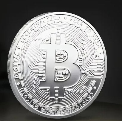 Verzilverde Bitcoin herdenkingsmunt, Verzenden, Buitenland, Munten
