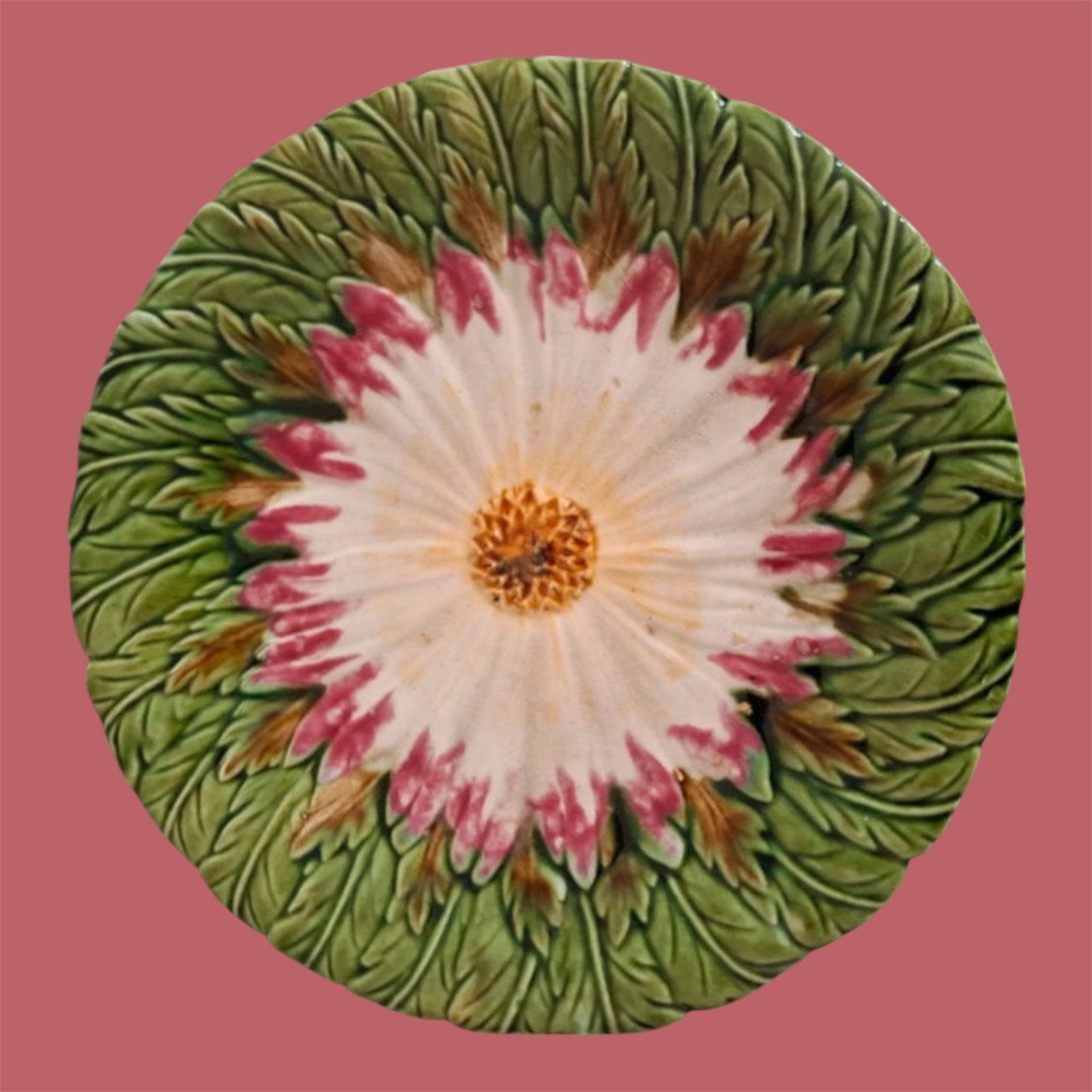 Majolica sierbord margriet C1900  Orchies France, Verzenden, Volle zon