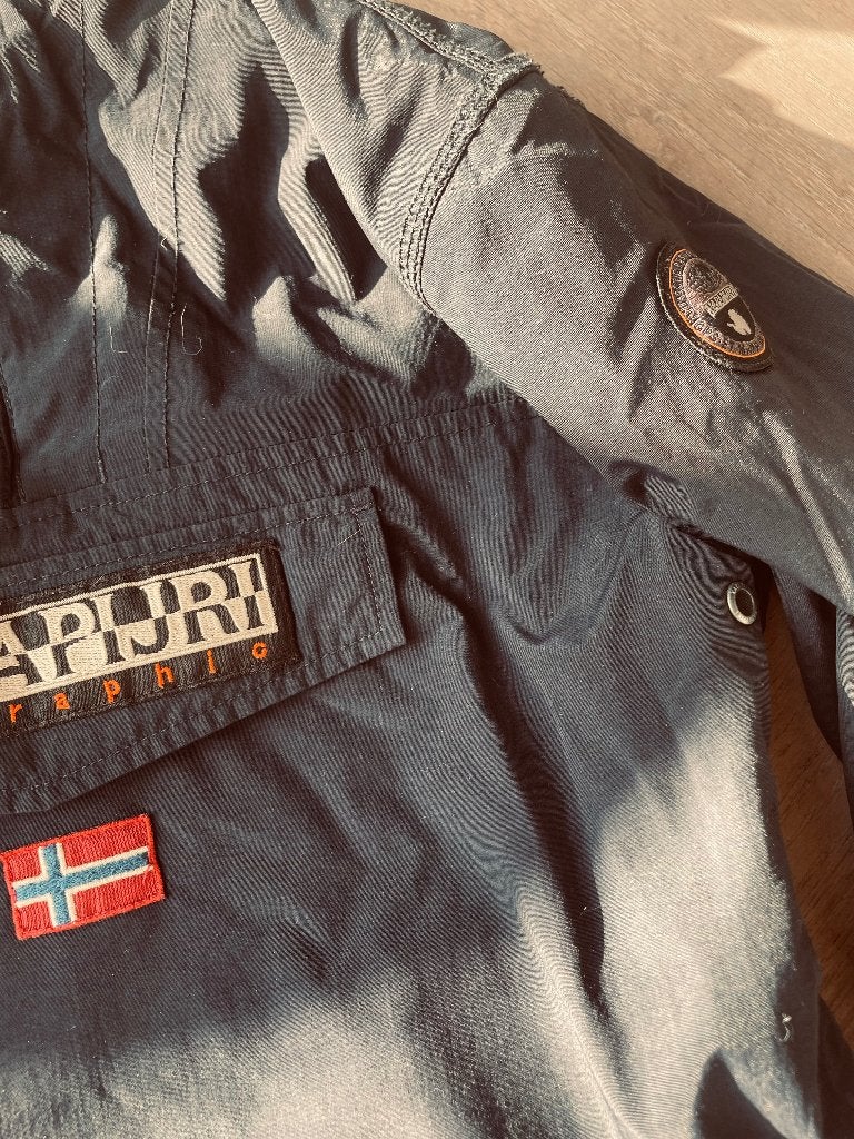 Napapijri jas €45, Kleding | Dames, Jassen | Winter, Ophalen, Blauw, Maat 34 (XS) of kleiner, Gedragen