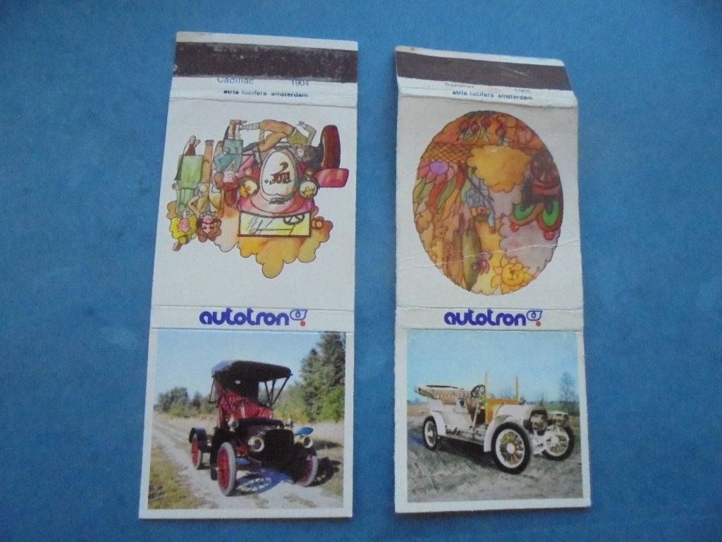 2 oude luciferetiketten Lips Autotron in DRUNEN, Ophalen of Verzenden, Zo goed als nieuw, Luciferdoosjes of -merken
