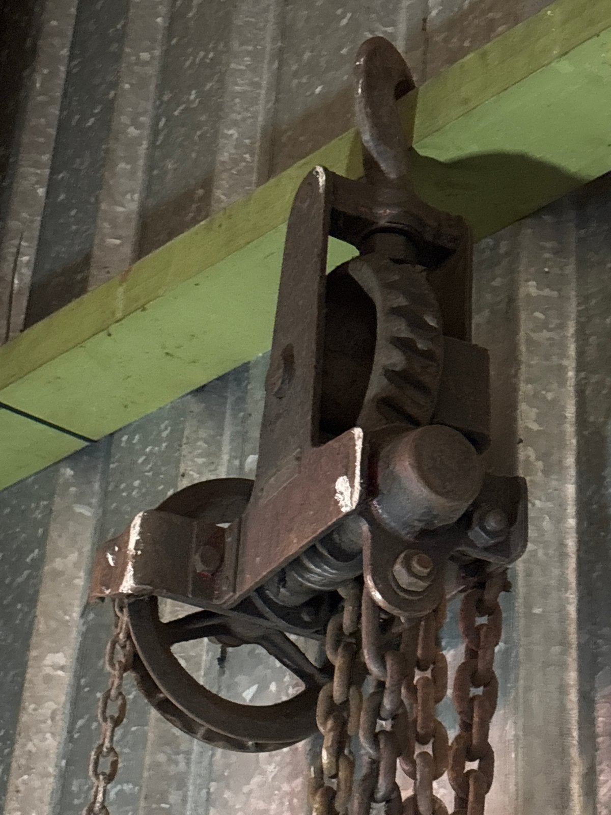 Robuuste Kettingtakel - Werkend, voor Decoratie of Gebruik, Doe-het-zelf en Verbouw, Lieren en Takels, Ophalen, Gebruikt, Handmatig