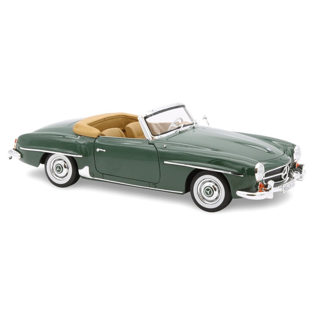 Mercedes Benz 190 SL 1957 Mos Groen Modelauto 1/18 Norev, Auto, Norev, Ophalen of Verzenden, Norev