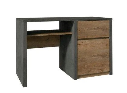 Meubella bureau Monaco grijze eiken 120cm, Ophalen, Opbergruimte, 120 cm, Spaanplaat of MDF