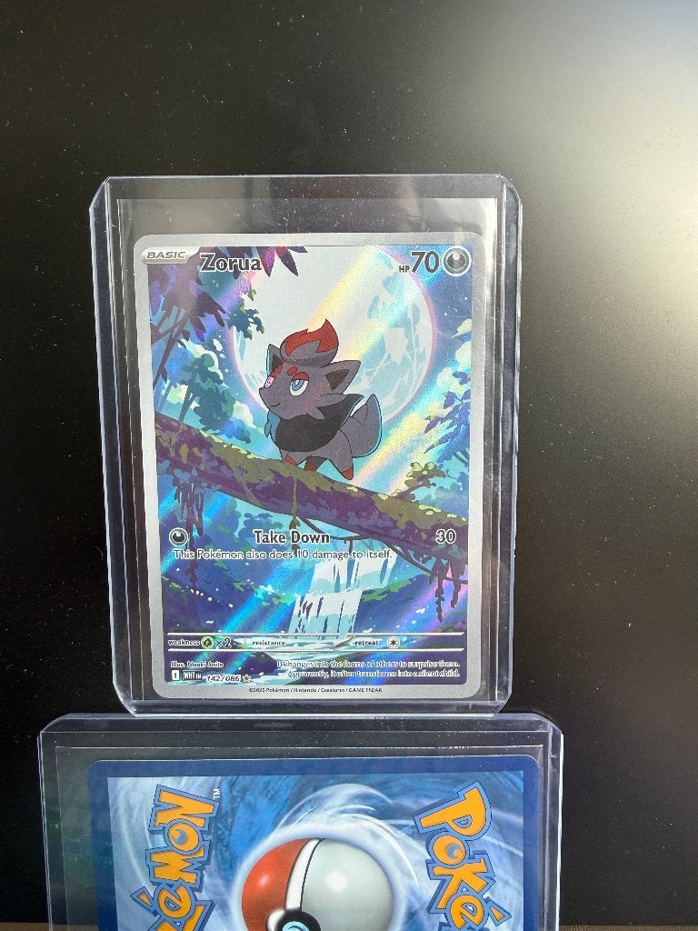Zorua 142/086 m/nm, Ophalen of Verzenden, Zo goed als nieuw, Losse kaart, Foil