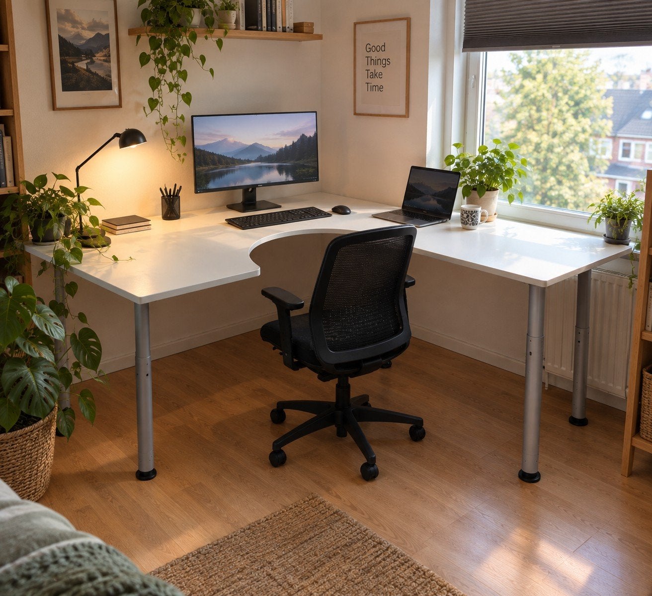 Hoekbureau Galant IKEA 120x160 cm - Gebruikt, Ophalen, Demontabel, Gebruikt, Hoekbureau