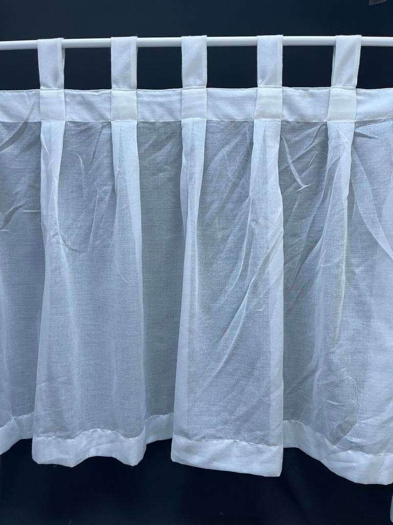Lussen valletje / gordijntje offwhite 70cm hoog, Wit, Nieuw, Ophalen of Verzenden, 200 cm of meer