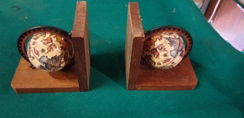 boekensteunen met wereldbol vintage, Ophalen of Verzenden, 'T Olde Gre-j, Info@toldegrej.nl, Endepoelstraat 20f Didam