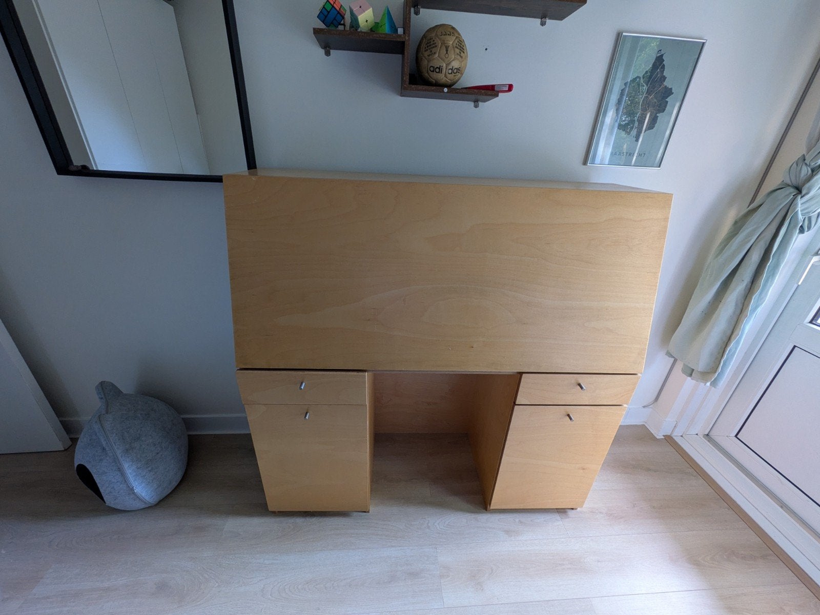 Hide Away Bureau - 130x130x45 cm - Zeer goede staat, Ophalen, Opbergruimte, Zo goed als nieuw, Secretaire