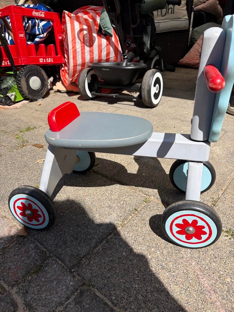 Houten loopfietsje woezel en pip, Kinderen en Baby's, Speelgoed | Buiten | Voertuigen en Loopfietsen, Ophalen, Gebruikt, Loopfiets