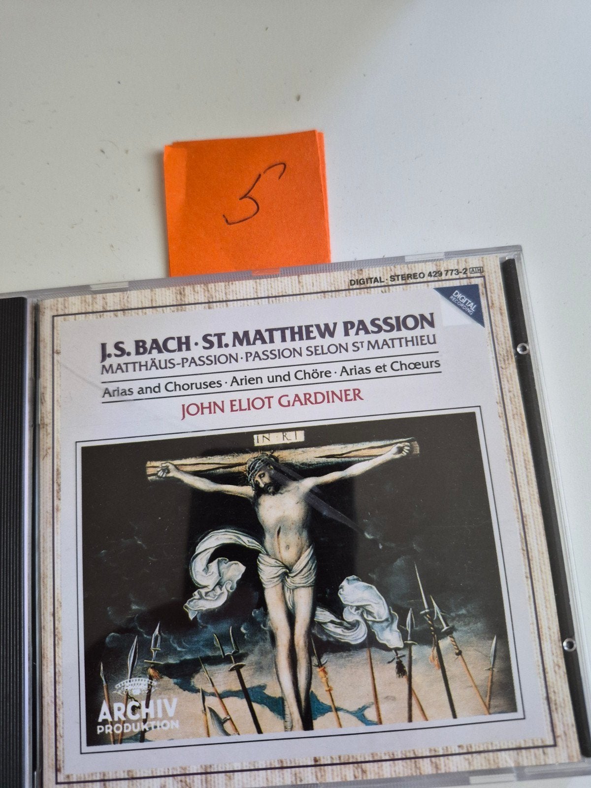 J.S. Bach - St. Matthew Passion - John Eliot Gardiner CD, Inclusief boekje, Ophalen of Verzenden, Zo goed als nieuw, Oratorium