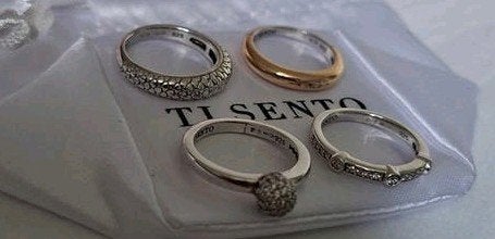 4 mooie Ti Sento ringen maat 50/16, Ophalen of Verzenden, Dame, Zilver, Zilver