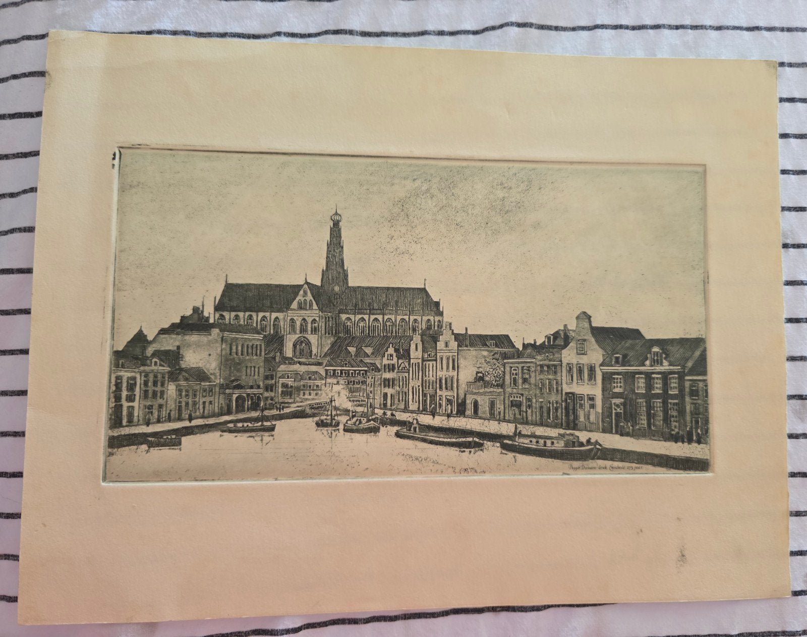 Poppe Damave druk Johan Enschede 275 jaar Haarlem, Ophalen of Verzenden