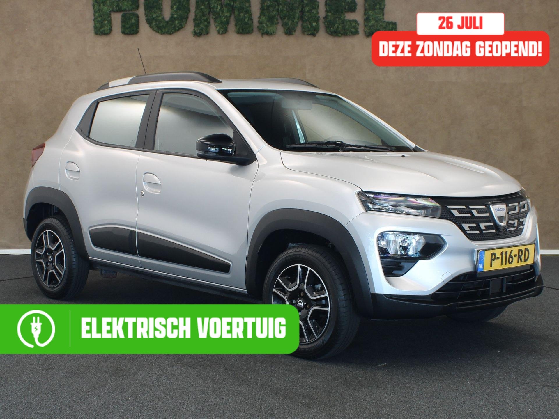 Dacia Spring Comfort 27 kWh - ORIGINEEL NEDERLANDSE AUTO - S, Auto's, Dacia, Gebruikt, 38 min, Leder en Stof, Zilver of Grijs
