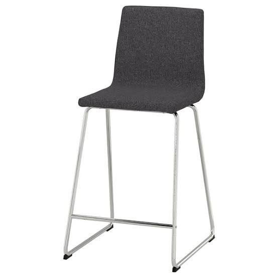 2 Ikea Lillanas barkrukken grijs, Huis en Inrichting, Barkrukken, 2 krukken, Ophalen, Zo goed als nieuw, 60 tot 90 cm