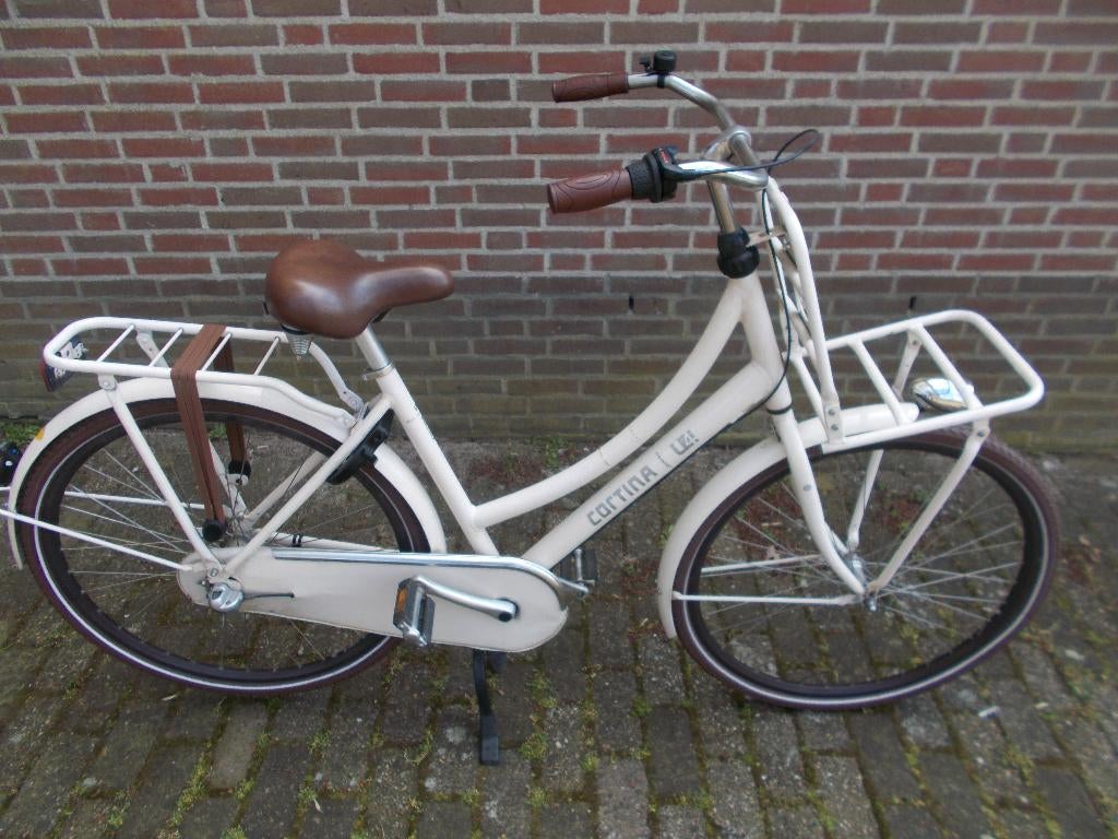 Mooie creme Cortina U4 3v 50 cm nw banden, Fietsen en Brommers, Fietsen | Dames | Damesfietsen, Terugtraprem, Gebruikt, Versnellingen