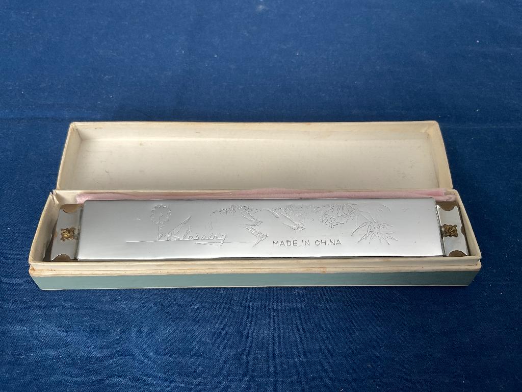 Blessing Mondharmonica, vintage, in goede staat, 1980s-1990s, Ophalen of Verzenden, Zo goed als nieuw, C-mondharmonica, Met koffer of doosje