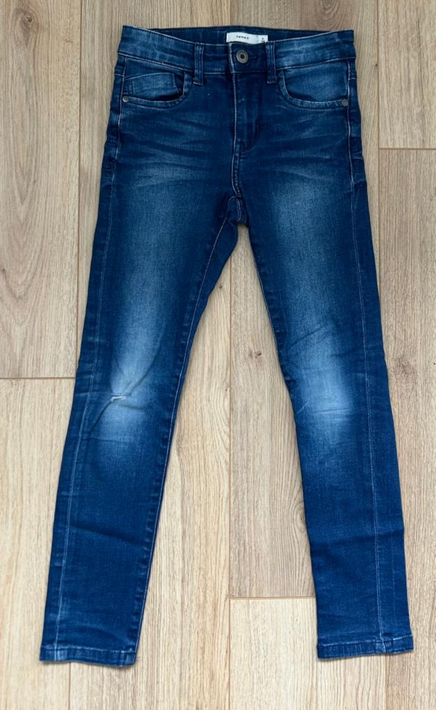 Name It joggjeans zachte stof spijkerbroek blauw maat 134, Ophalen of Verzenden, Gebruikt, Jongen, Broek