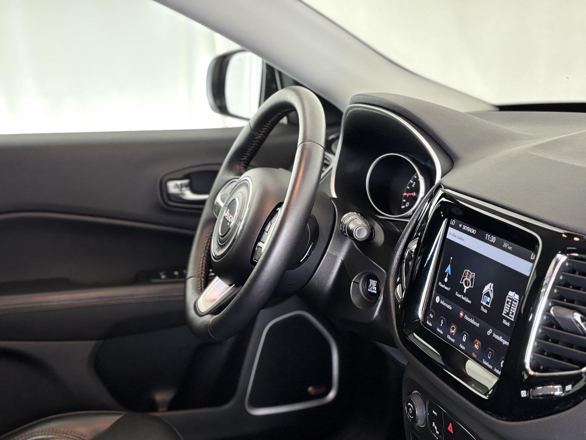 Jeep Compass 1.4 MultiAir Limited 4x4 | Leer | Cruise contro, Auto's, Automaat, 450 kg, Gebruikt, 4 cilinders
