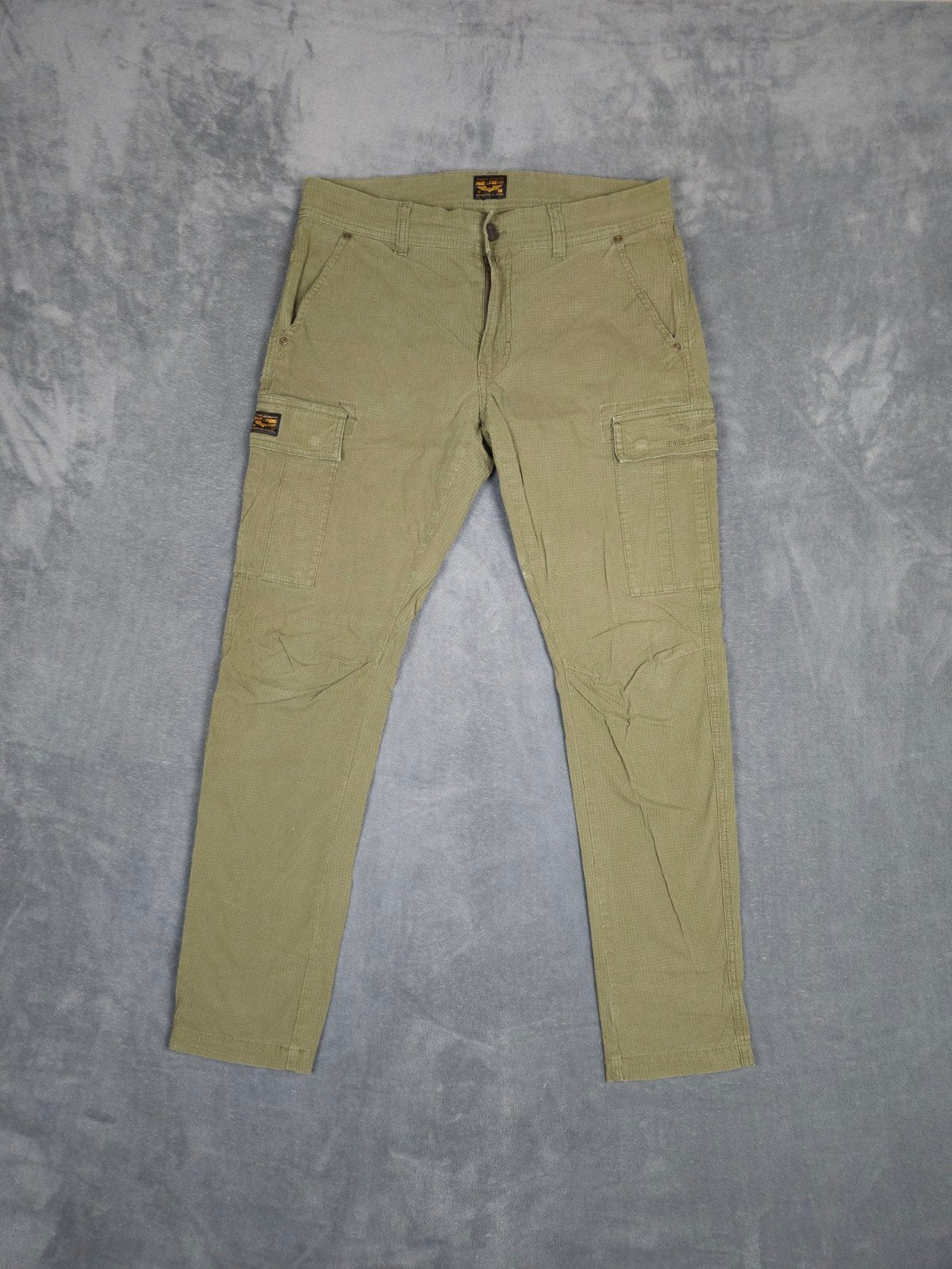 Pme Legend Broek W34 L32 Cargo Groen Pall Mall., Kleding | Heren, Broeken en Pantalons, ., Zo goed als nieuw, ., Pme Legend