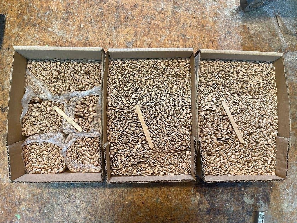 IJsstokjes of lollystokjes en halve wasknijpers, Hobby en Vrije tijd, Ophalen of Verzenden, Zo goed als nieuw, Hout, Knutselmateriaal