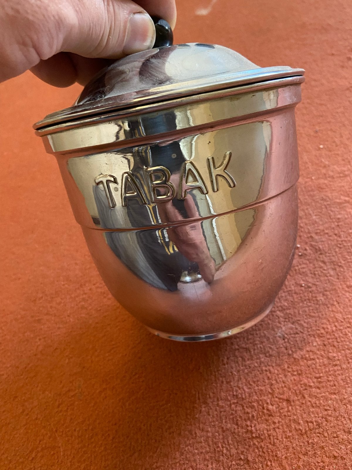 Vintage Tabaksbus - Verzilverd, Antiek en Kunst, Ophalen