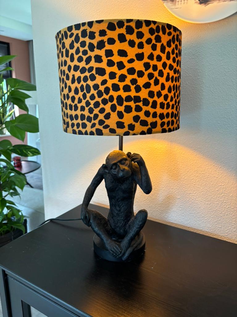 Te Koop ; Leuk lampje met aap voetje, Ophalen, Zo goed als nieuw, Rechthoekig