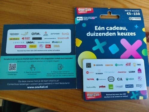 One4all cadeaukaart €150, Eén persoon, Cadeaubon