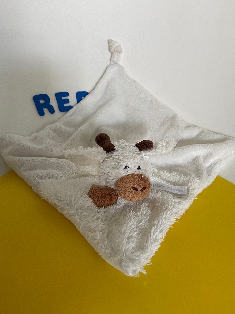 K2813 happy horse doekje giraf giraffe, Kinderen en Baby's, Speelgoed | Knuffels en Pluche, Ophalen of Verzenden, Zo goed als nieuw