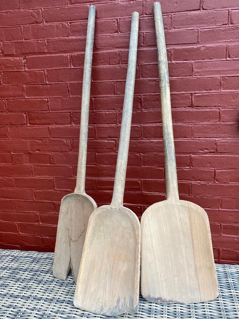 Brocante, antieke pizzaschep/broodschep/broodplank, 3 st, Ophalen of Verzenden
