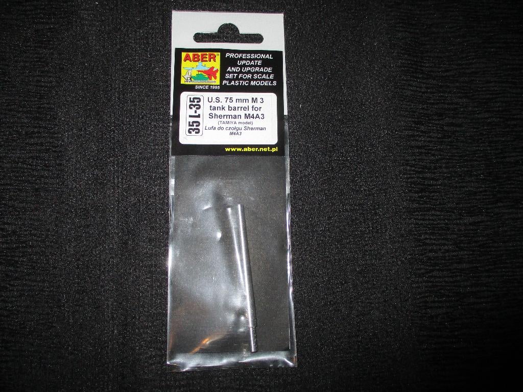 H-199,ABER 1-35,NO,35L-35,U.S. 75 mm M3 tank barrel for Sher, Overige merken, 1:32 tot 1:50, Overige typen, Nieuw