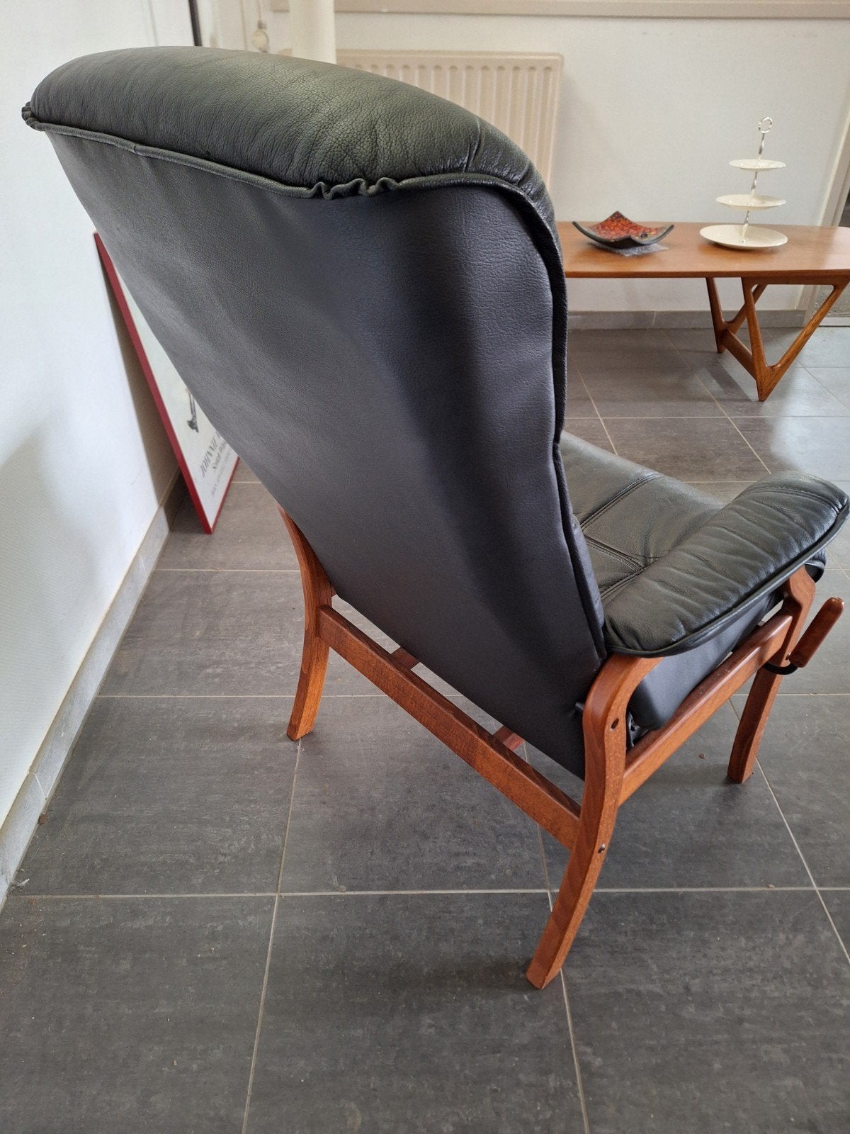 2 x Scandinavische verstelbare fauteuils midcentury, Ophalen, Zo goed als nieuw, 75 tot 100 cm, 50 tot 75 cm