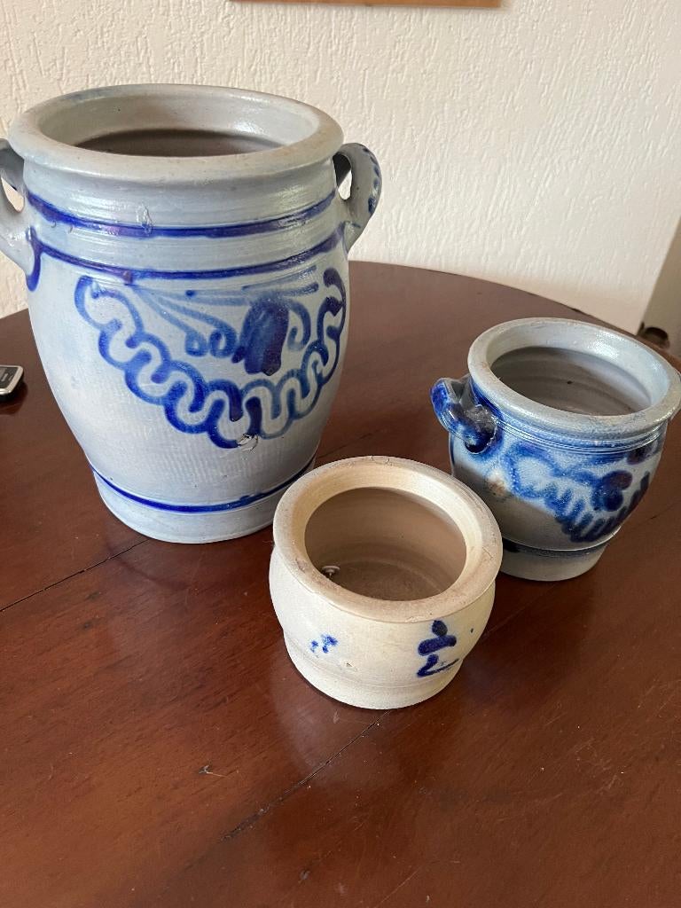 Aardenwerk keulse pot 3 stuks, Ophalen, Overige kleuren, Aardewerk of Porselein, Zo goed als nieuw