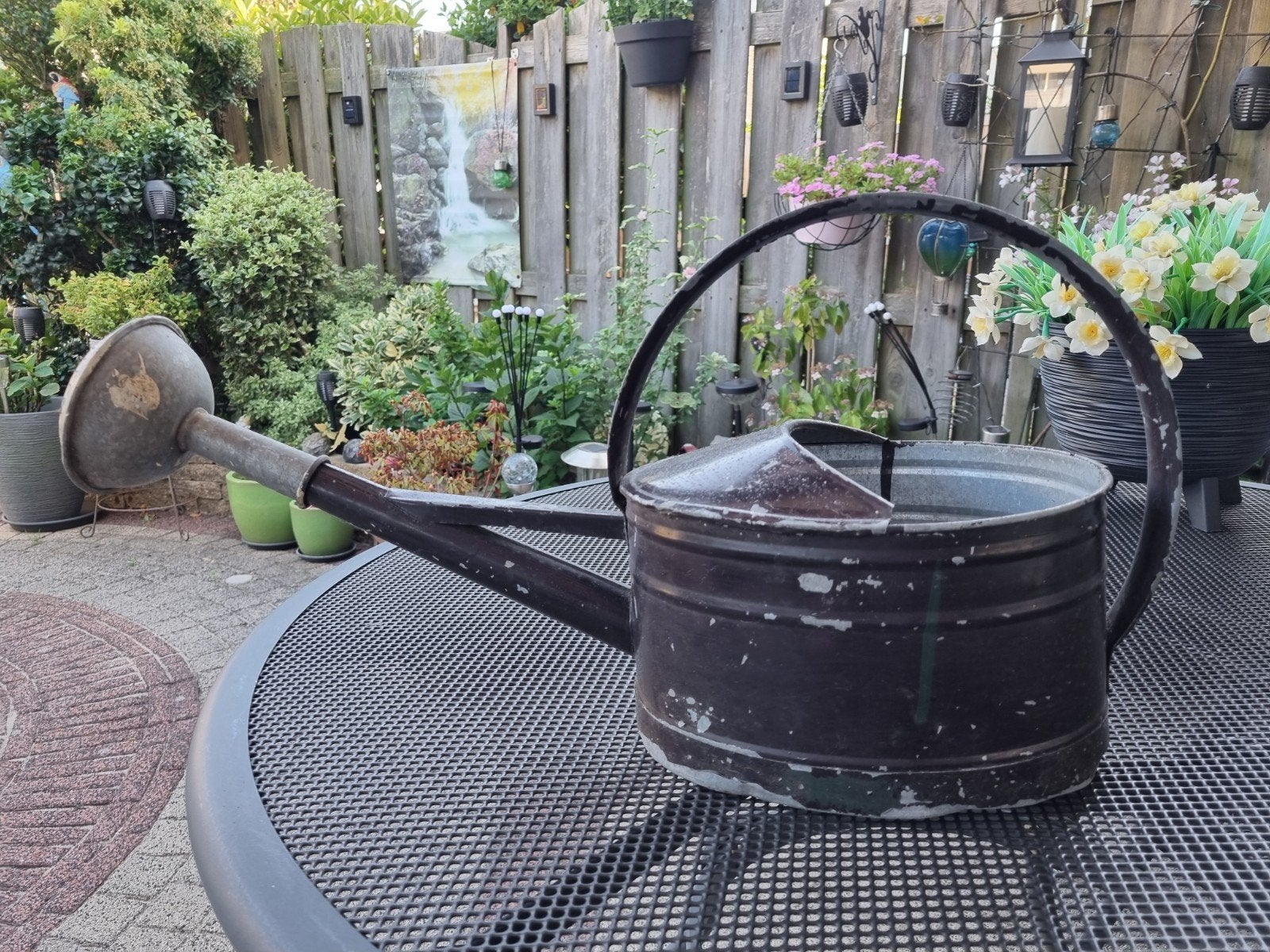 gietijzeren gieter, Tuin en Terras, Gieters, Ophalen, Gebruikt