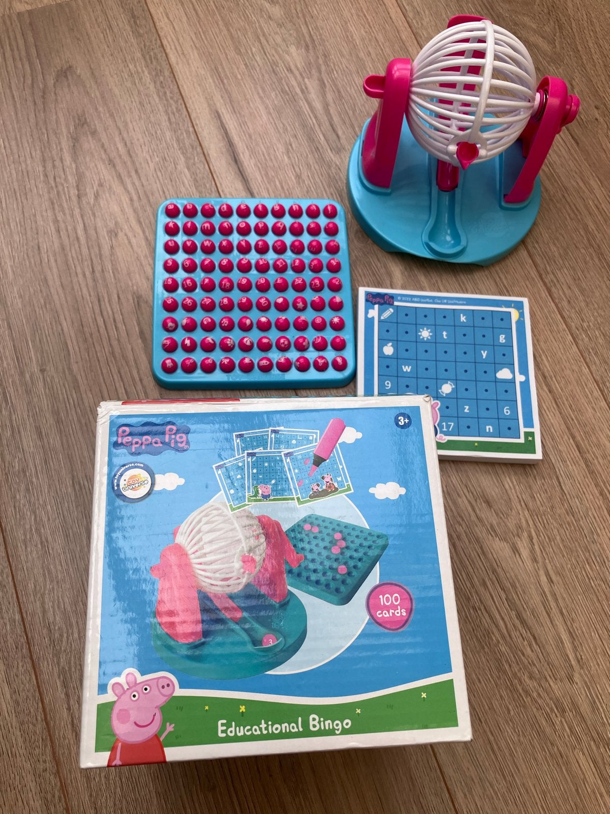 Peppa Pig Educatief Bingo Spel, Een of twee spelers, Ophalen of Verzenden, Gebruikt