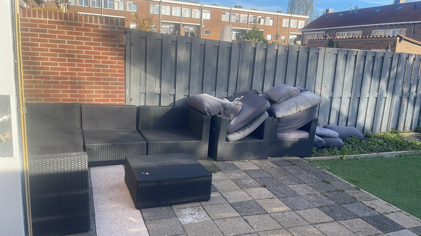 Loungeset met kussens - Mooie prijs! Let op afhalen Hillegom, Tuin en Terras, Tuinsets en Loungesets, Ophalen, Gebruikt, Meer dan 8 zitplaatsen