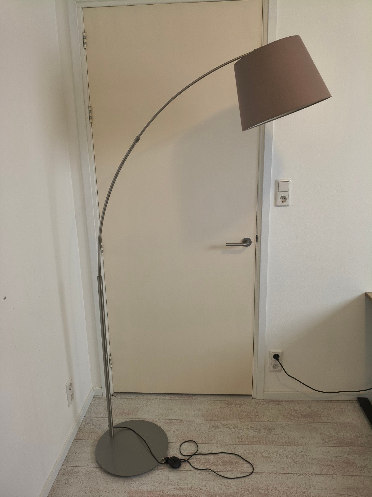 Livarno LUX staande LED-booglamp - taupe, Ophalen, Gebruikt, Stof, 150 tot 200 cm