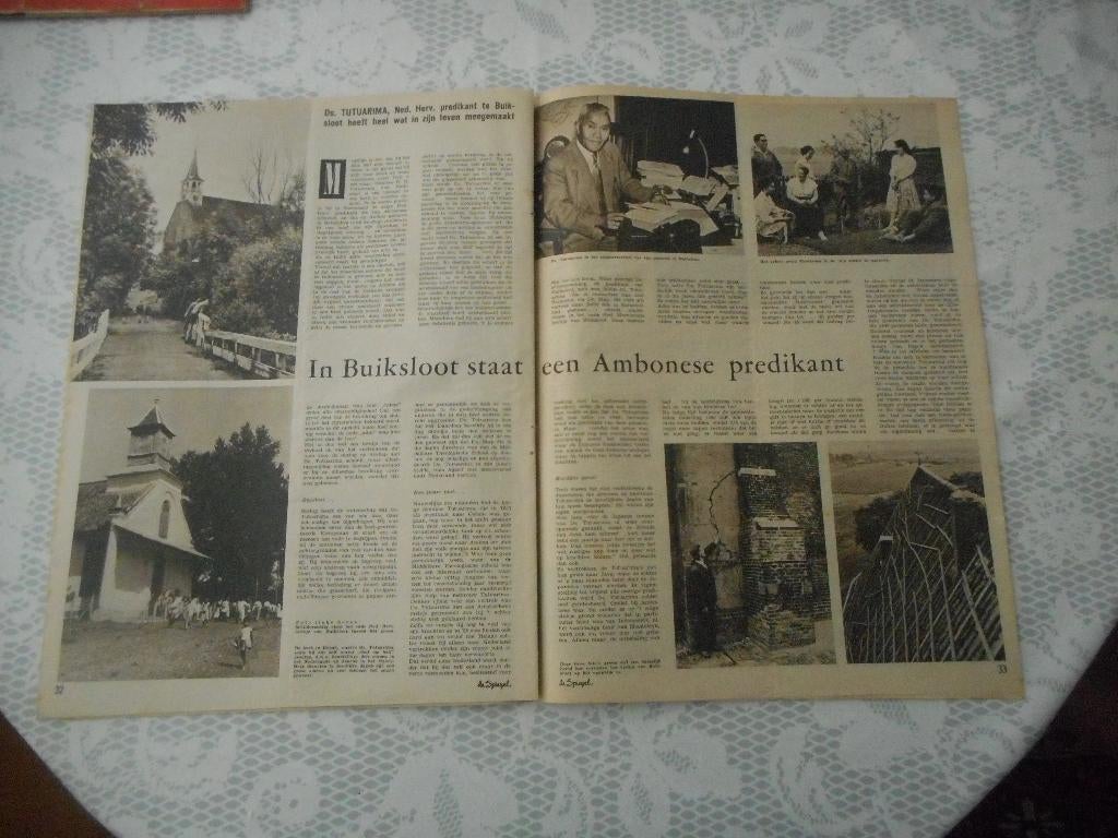 Buiksloot. Ds. Tutuarima. Ned. Herv. predikant. 1958., Ophalen of Verzenden, 1940 tot 1960, Nederland, Knipsel(s)