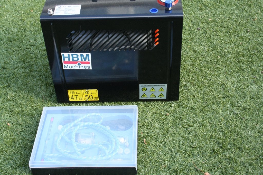 HBM Machines Airbrush Compressor AS188 met toebehoren, Ophalen, Zo goed als nieuw