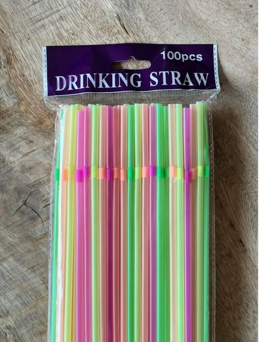 Partij gekleurde plastic rietjes vanaf €0,87 per pakje, Overige typen, Kunststof, Nieuw, Ophalen of Verzenden