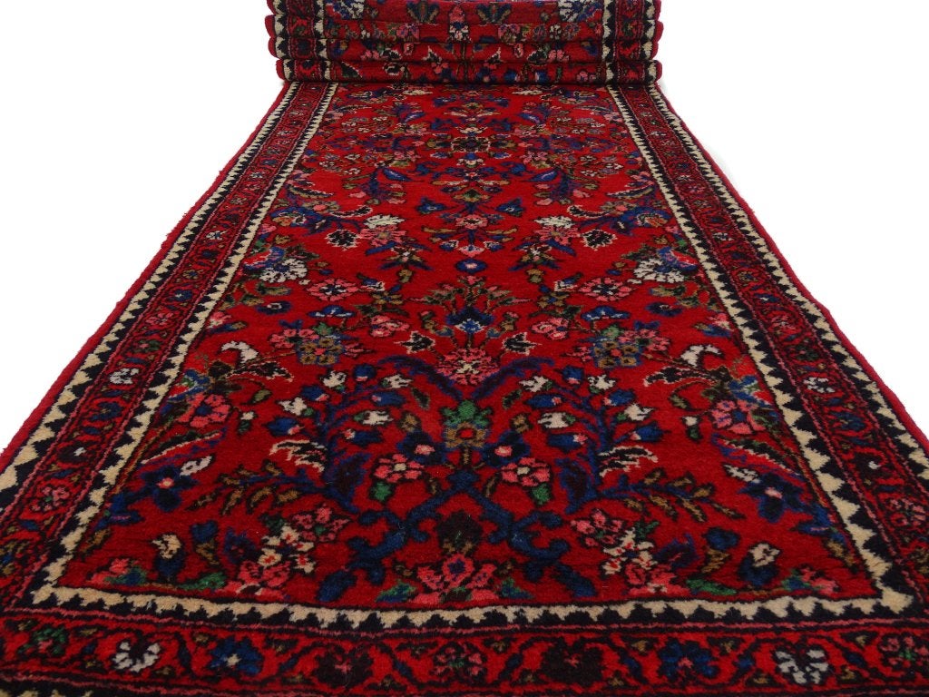 Perzisch tapijt - Sarouk loper - 387 x 90 cm - Handgeknoopt, Antiek - Klassiek - Modern - Eclectisch, -, Verzenden, -
