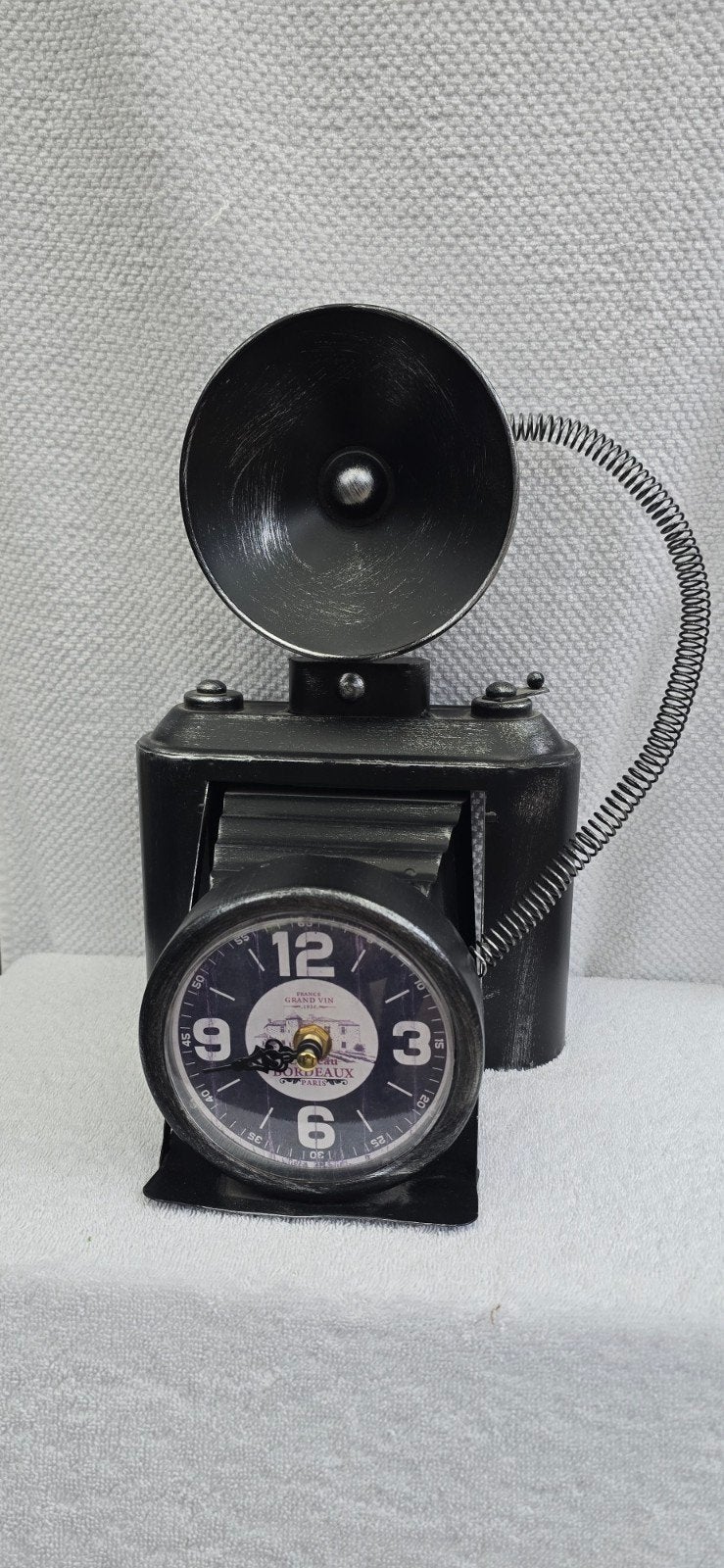 Vintage camera klok - Uniek decoratiestuk, Antiek en Kunst, Ophalen of Verzenden