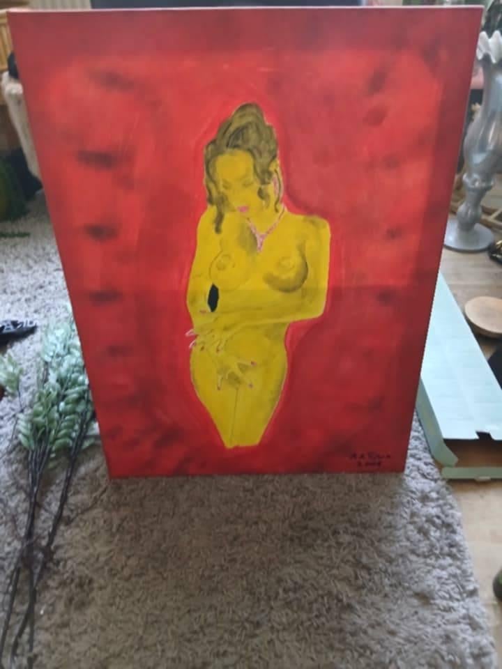 Schilderij van RX TJWA, Huis en Inrichting, Ophalen, Oorspronkelijke maker, Zo goed als nieuw, Schilderij