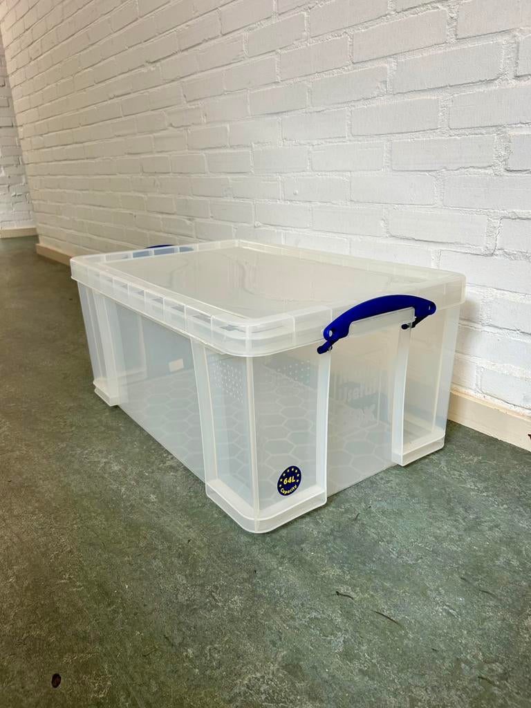 Nieuwstaat. 64 liter opbergbox.12,50 p.st Really usefull box, Ophalen, Doos, 40 tot 60 cm, 50 tot 75 cm