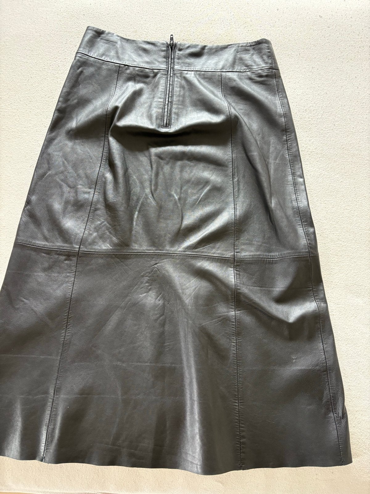 Selected Femme Zwarte Leren Rok Maat 38, Maat 38/40 (M), Zwart, Ophalen of Verzenden, Zo goed als nieuw