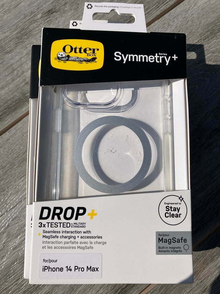 Otterbox Symmetry+ Hoesje iPhone 14 Pro Max Transparant MagS, Kunststof, IPhone 14 Pro Max, MagSafe, Nieuw