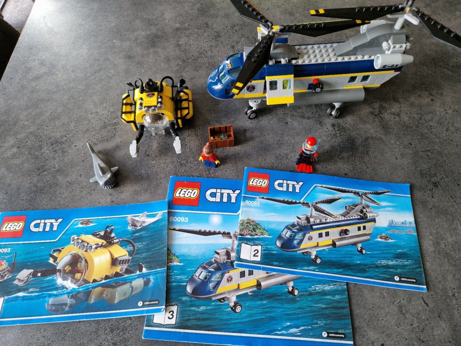 Lego City 60093 Helikopter en Onderzeeër (bijna compleet), Ophalen of Verzenden